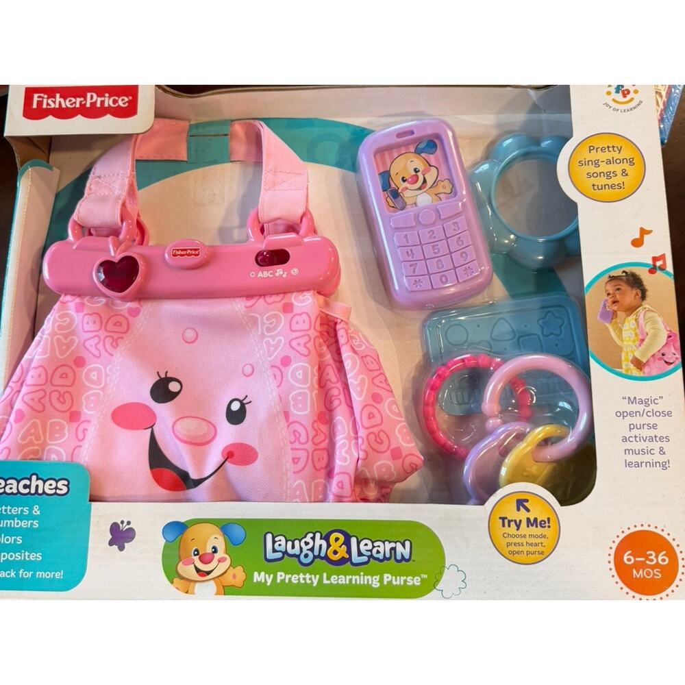 Rare Fisher-Price Laugh & Learn Pretty Learning Purse Ages 6-36 Months NIB